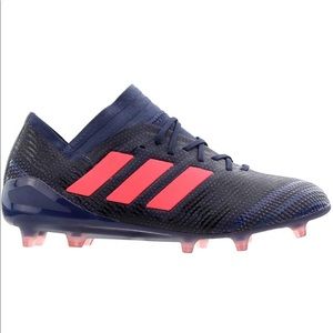 Adidas Women’s NEMEZIZ 17.1 FG Soccer Cleat, navy and blaze, size 7